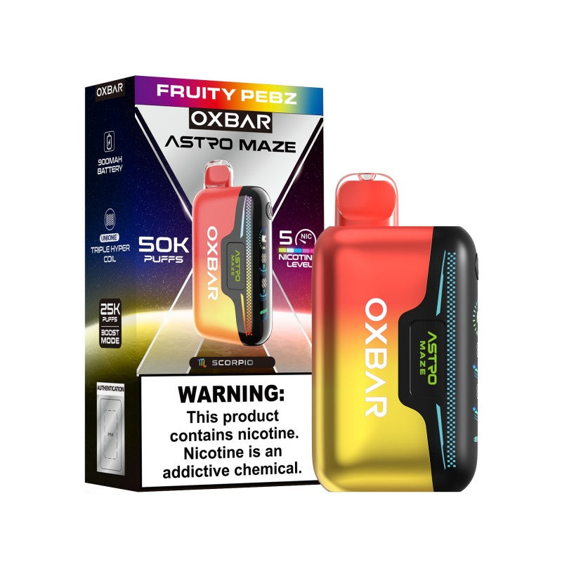 OXBAR ASTRO MAZE DISPOSABLE VAPE  E-LIQUID CAPACITY