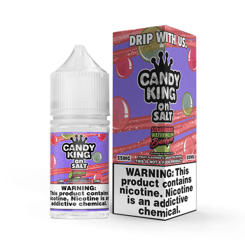 Strawberry Watermelon Bubblegum SALT - Candy King On SALT - 30mL
