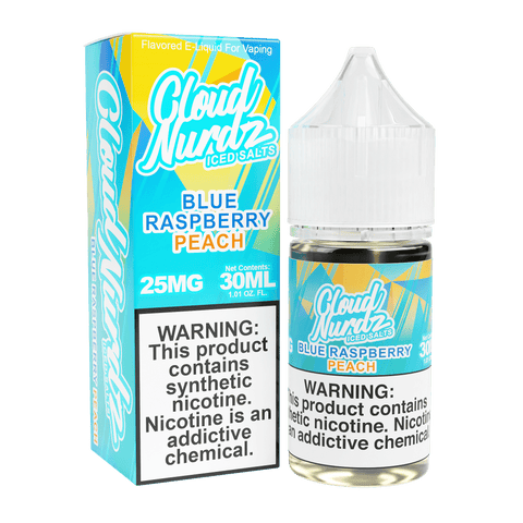 ICED Blue Raspberry Peach SALT - Cloud Nurdz - 30mL