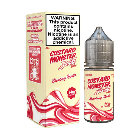 Strawberry Vanilla SALT - Custard Monster SWIRL EDITION - 30mL