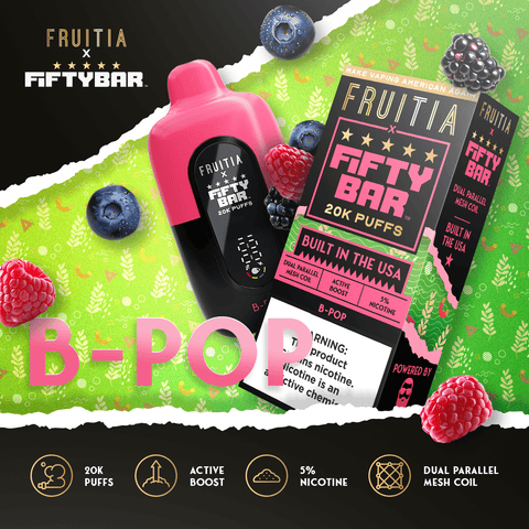 Fifty Bar X Fruitia 20,000 PUFF USA MADE VAPE