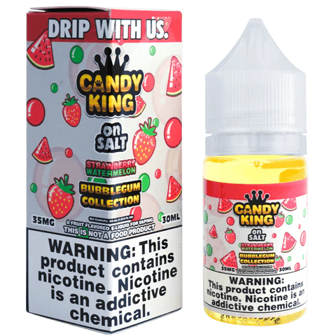 Strawberry Watermelon SALT (BUBBLEGUM SERIES) - Candy King On SALT - 30mL